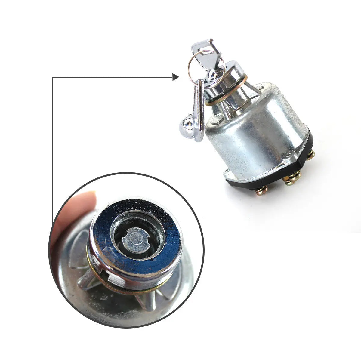 ignition switch with 2 keys 007SS-54-3 for Kato HD250 HD800 HD700 - image 3