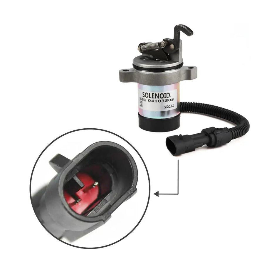Topsealkit 04103808 fuel shut-off solenoid, for Deutz F3L F3M F4L F4M 1011 2011 - image 2