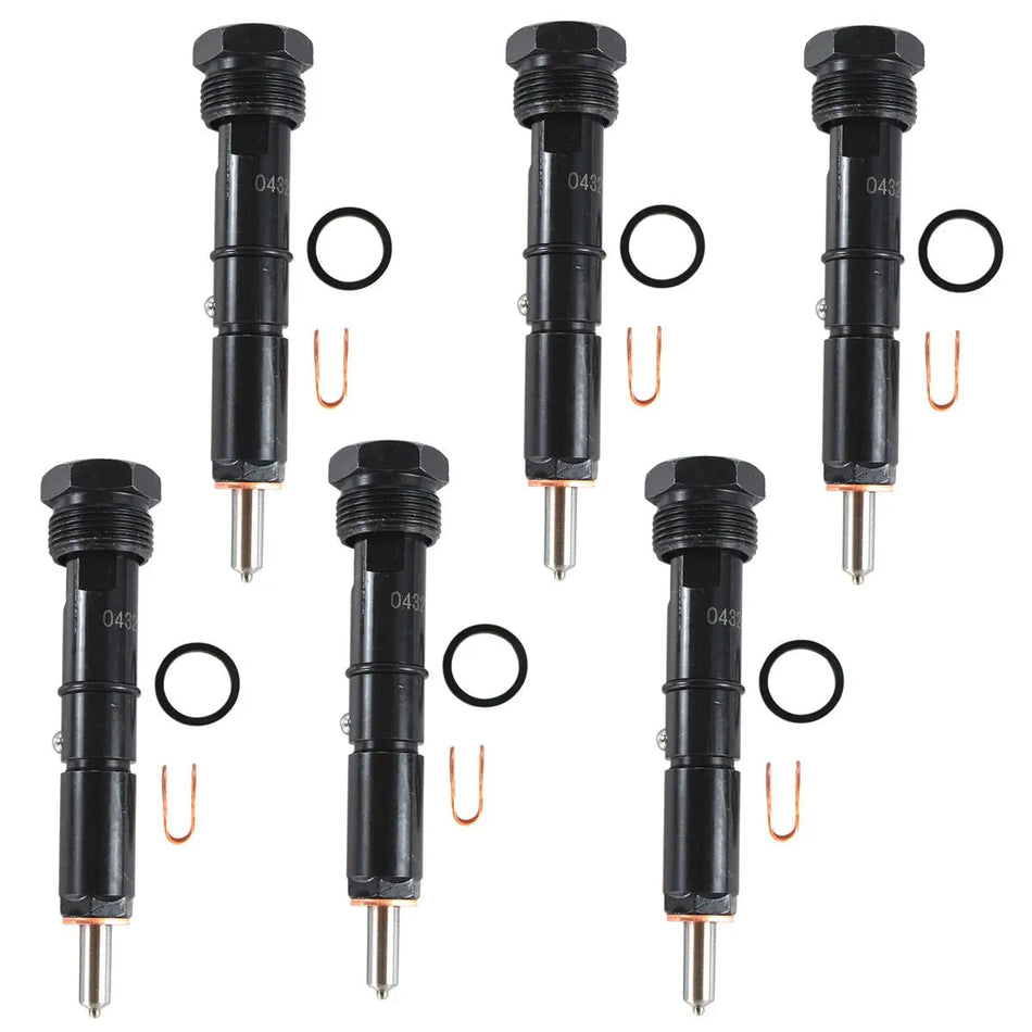 6-Pack Fuel Injectors 0432133864 Compatible with Cummins 5.9L 6BT50HP Engine Dodge Ram 3500 2500 5.9L 1994-98