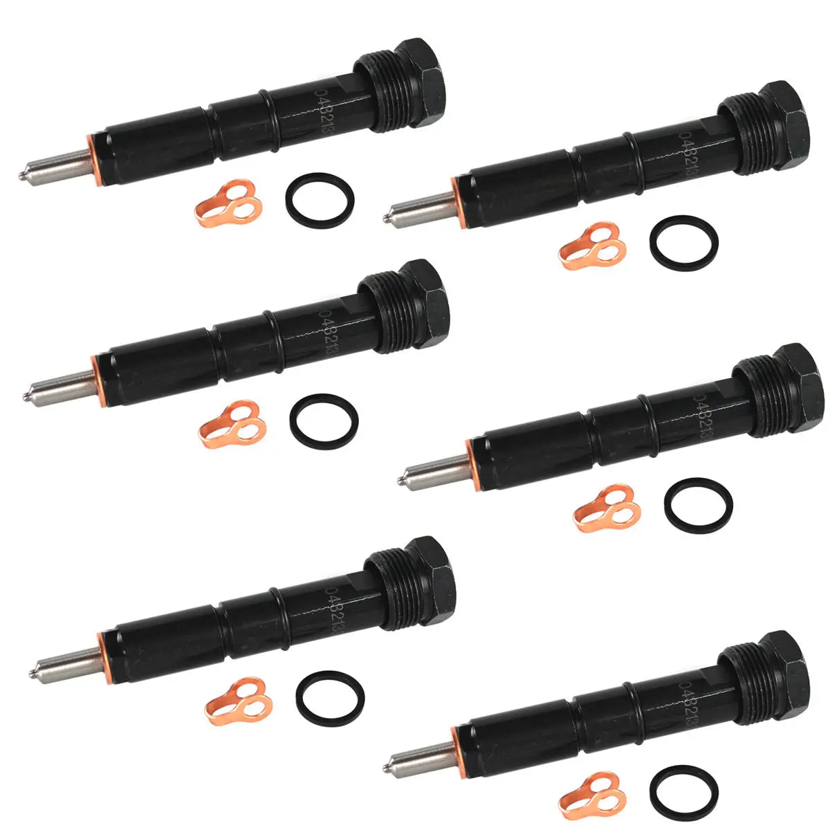 6-Pack Fuel Injectors 0432133864 Compatible with Cummins 5.9L 6BT50HP Engine Dodge Ram 3500 2500 5.9L 1994-98