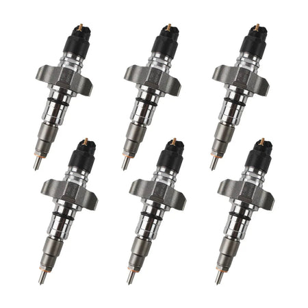 6-Pack Fuel Injector 2854608 0445120057 Compatible with CASE New Holland IVECO Engine F4HE9687 Tractor Maxxum 115 125 140 T6030 T6050 T6080 T6090