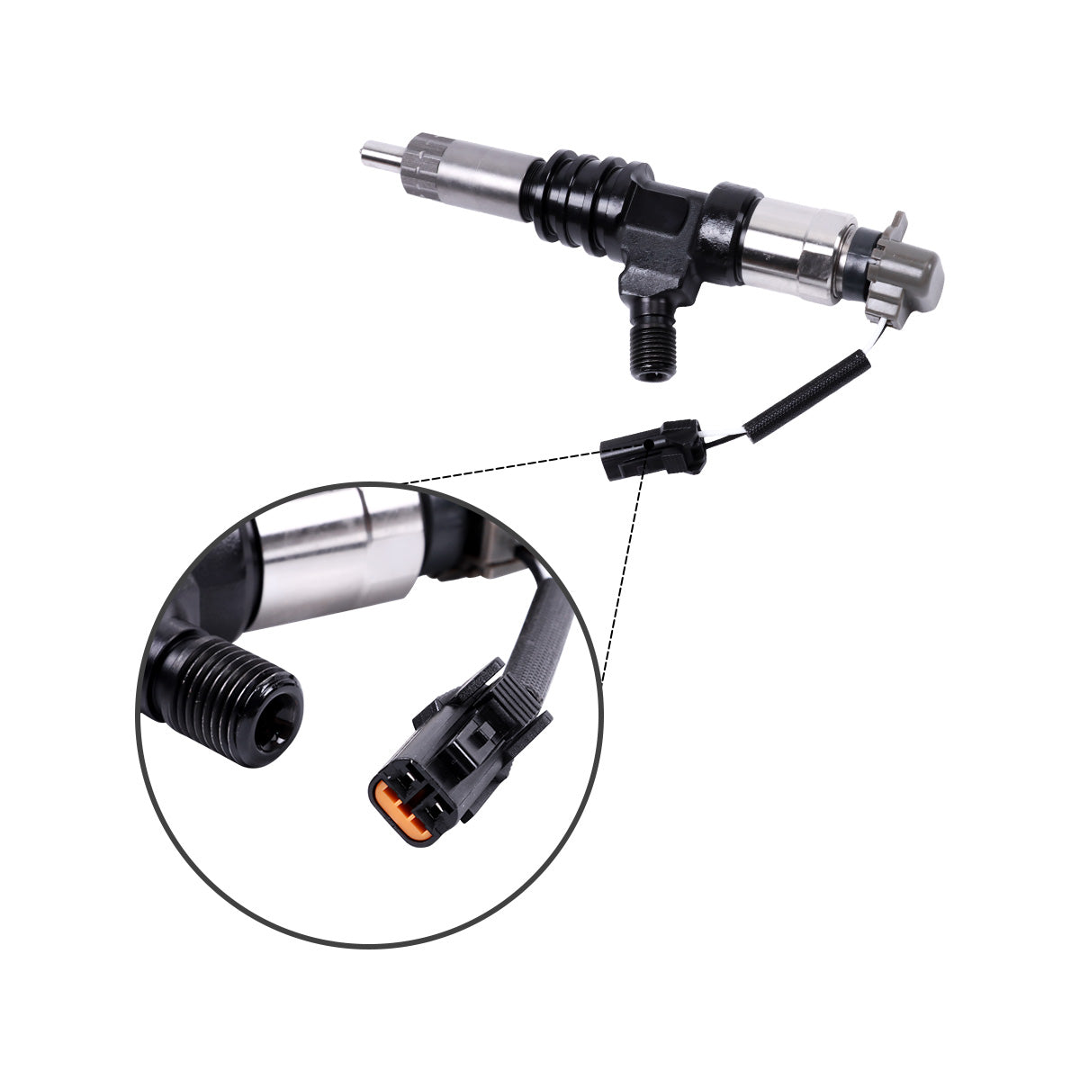 095000-5450 ME302143 Diesel Fuel Injector Compatible with Mitsubishi 6M60T Engine