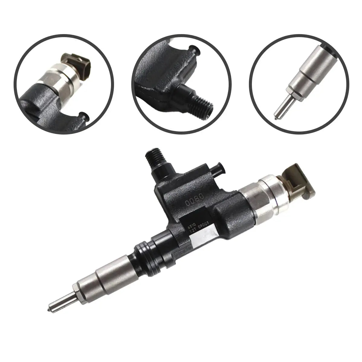 095000-6510 23670-E0080 Common Rail Fuel Injector Compatible with Hino S04C SO4C N04 Trucks