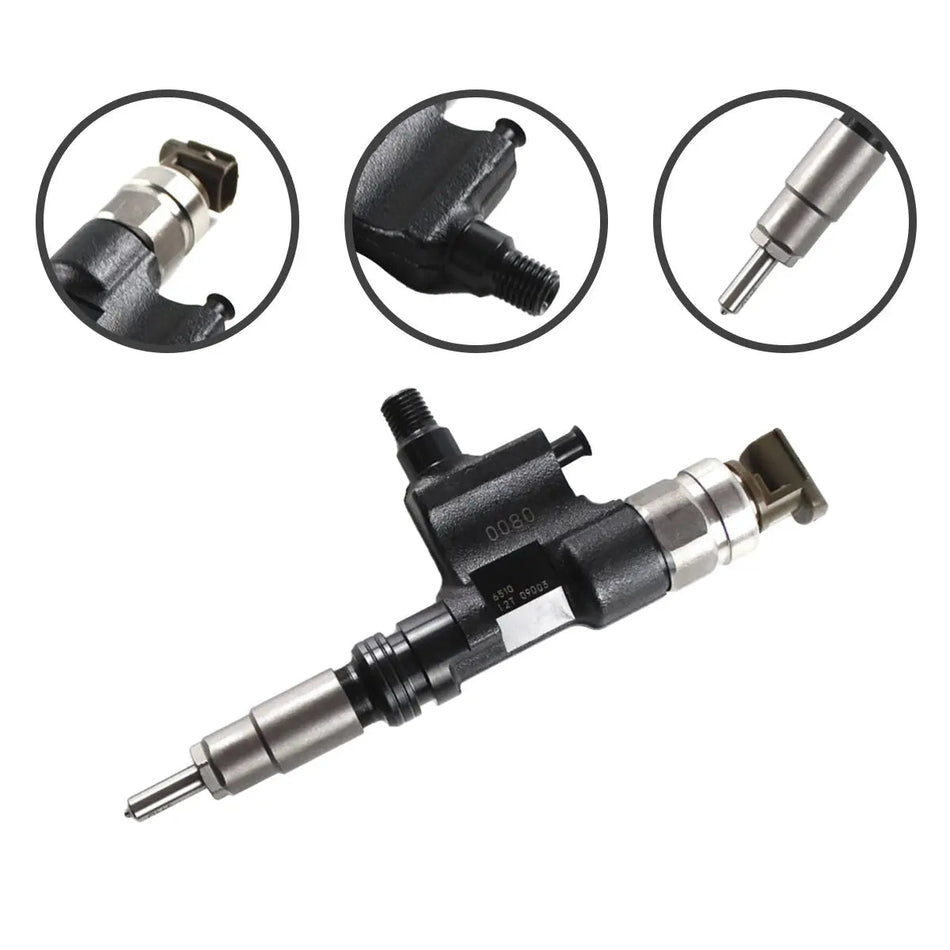 095000-6510 23670-E0080 Common Rail Fuel Injector Compatible with Hino S04C SO4C N04 Trucks