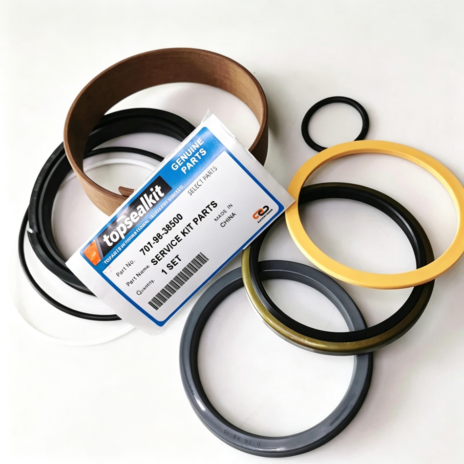 Hydraulic Cylinder Seal Kit Compatible with Komatsu PC210LC-3 Excavator - Bucket Cylinder Rebuild Repair Kit Replace OEM 707-98-38500 7079838500 205-63-72100 2056372100