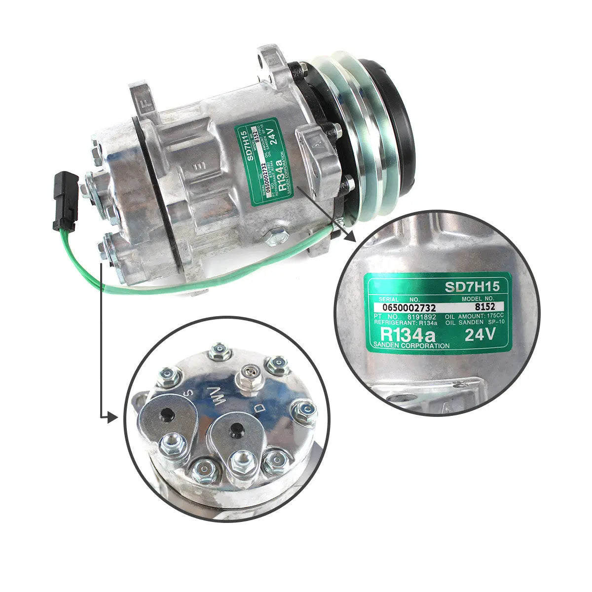 11412631 A/C Compressor for Volvo Excavator EC330B EC360B EC460B G900 - image 3