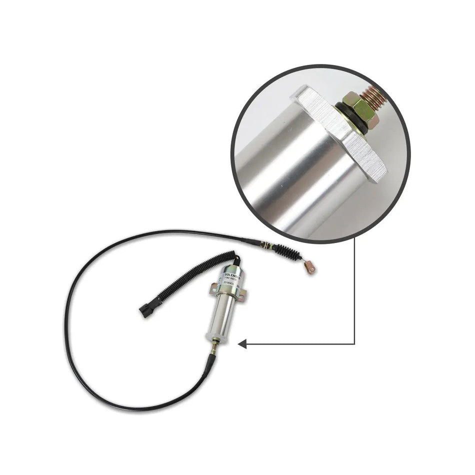 11E1-60100-24 fuel shut-off solenoid for Hyundai R210 DH220-5 Excavator - image 2
