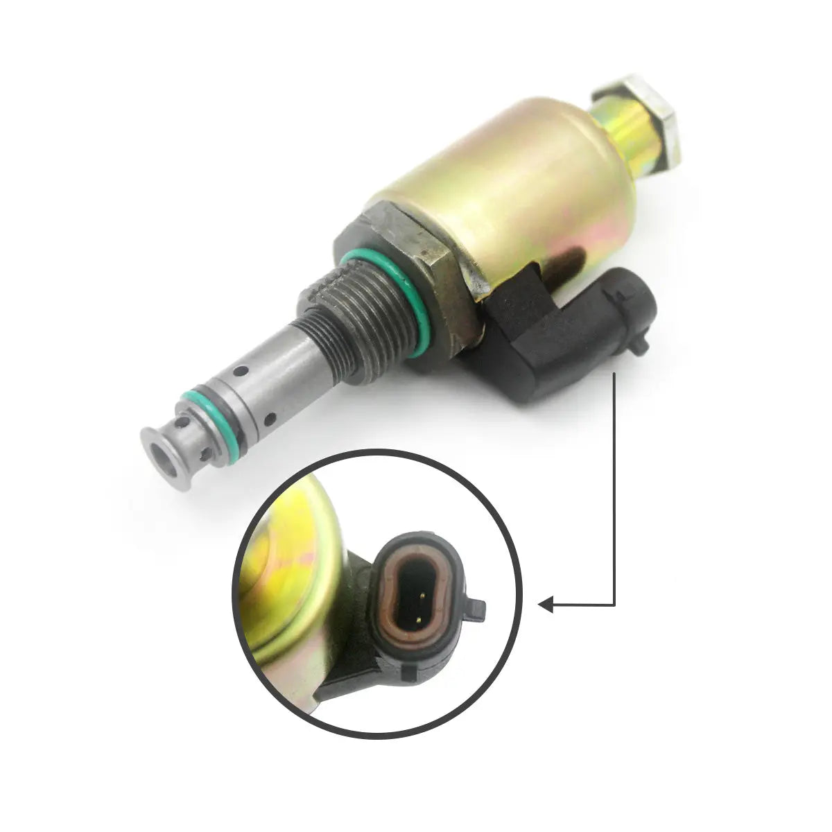 fuel shut-off solenoid 122-5053 for Caterpillar E325C 3126B 120H Excavator - image 5