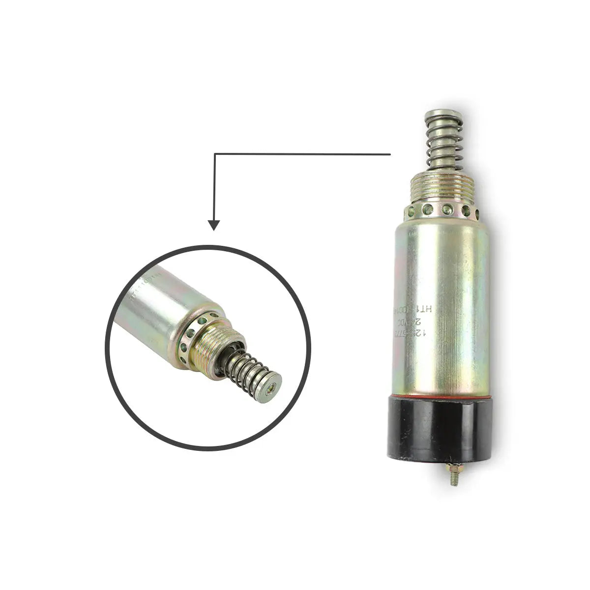 125-5772 fuel shut-off solenoid for Caterpillar 3114 3116 Excavator - image 3