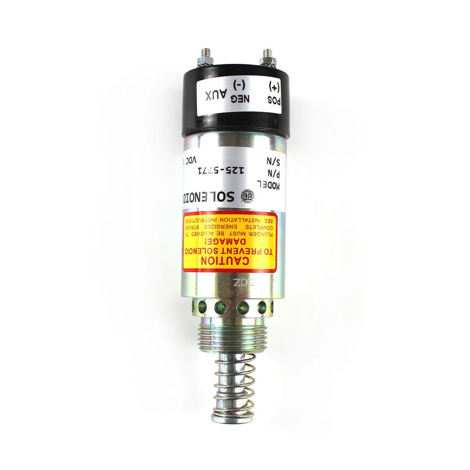 12V 125-5771 Fuel Shut Off Stop Solenoid Valve for Caterpillar 3114 3116 3126 Engine