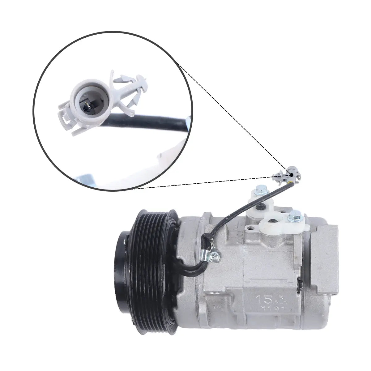 447220-4713 7PK 12V A/C Compressor 10S15C for Toyota Fortuner Hilux Vigo - image 2
