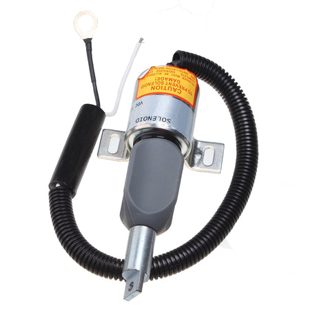 185208 12V fuel shut off solenoid for Gehl CTL70 Mustang Track Loader MTL20 Isuzu Engine 4JG1-TPA - image 3