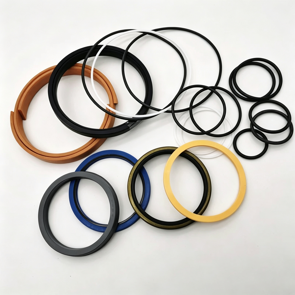 Kit de sellos para cilindro hidráulico compatible con topador de orugas Komatsu D155AX-3 - Kit de reparación y reconstrucción de cilindro de levante, reemplaza OEM 707-98-44200 7079844200 17A-63-01210 17A6301210