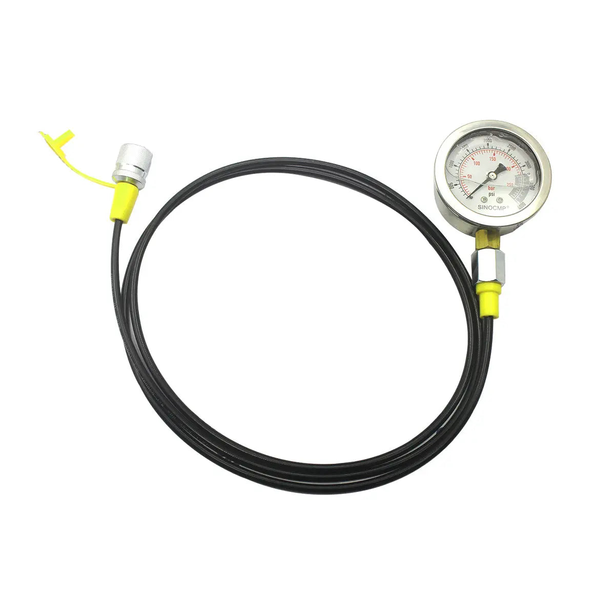 3-Gauge Hydraulic Pressure Test Kit 25/40/60 MPa with 11 Couplings and Silver Al - image 8