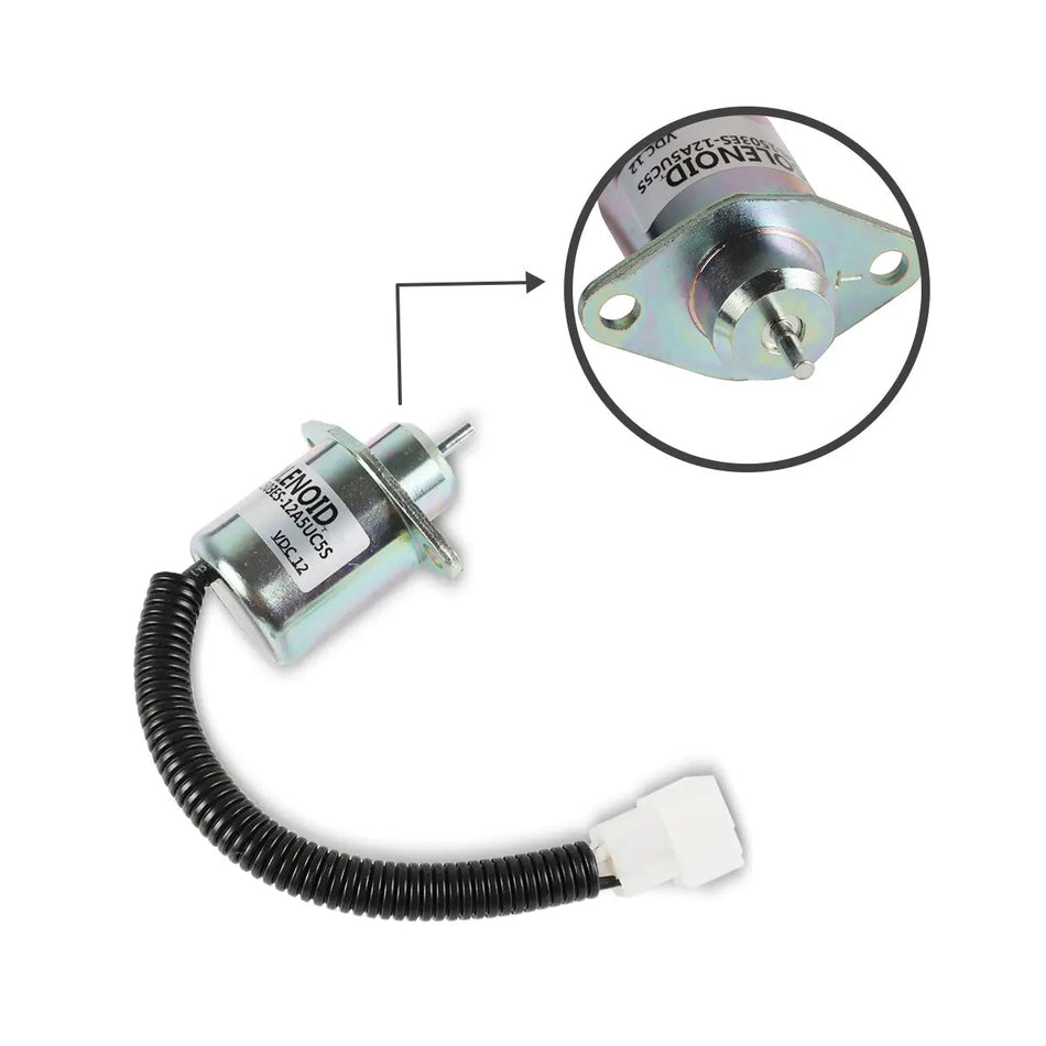17594-60014 fuel shut-off solenoid for 503ES-12A5UC5S 12V - image 2
