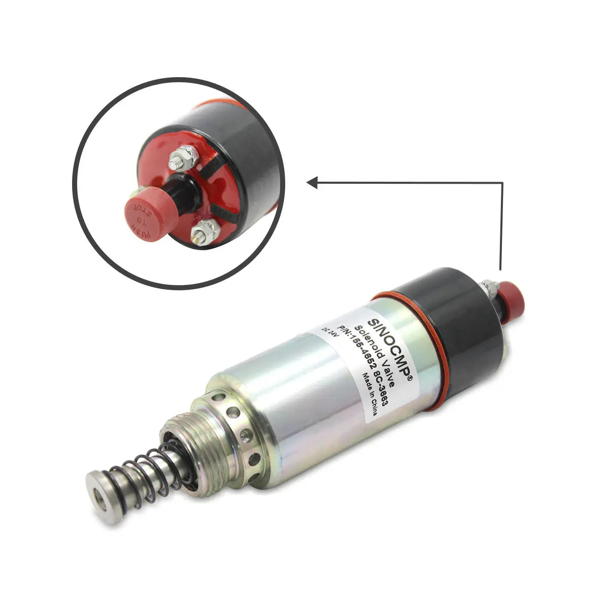 Topsealkit 155-4652 fuel shut-off solenoid, for Caterpillar 320BS 322C Excavator - image 3