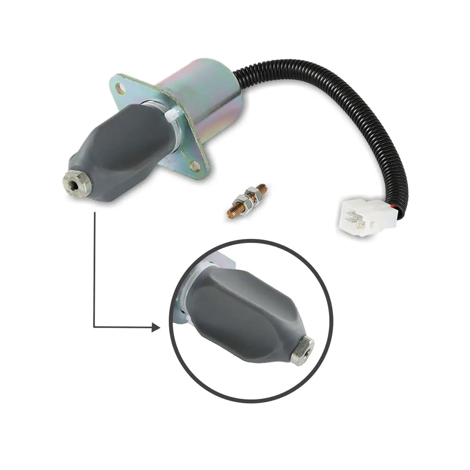 Topsealkit 1753ES-12A3UC5B1S1 fuel shut-off solenoid, for Yanmar B27-2 B22 B50-2 Excavator - image 2