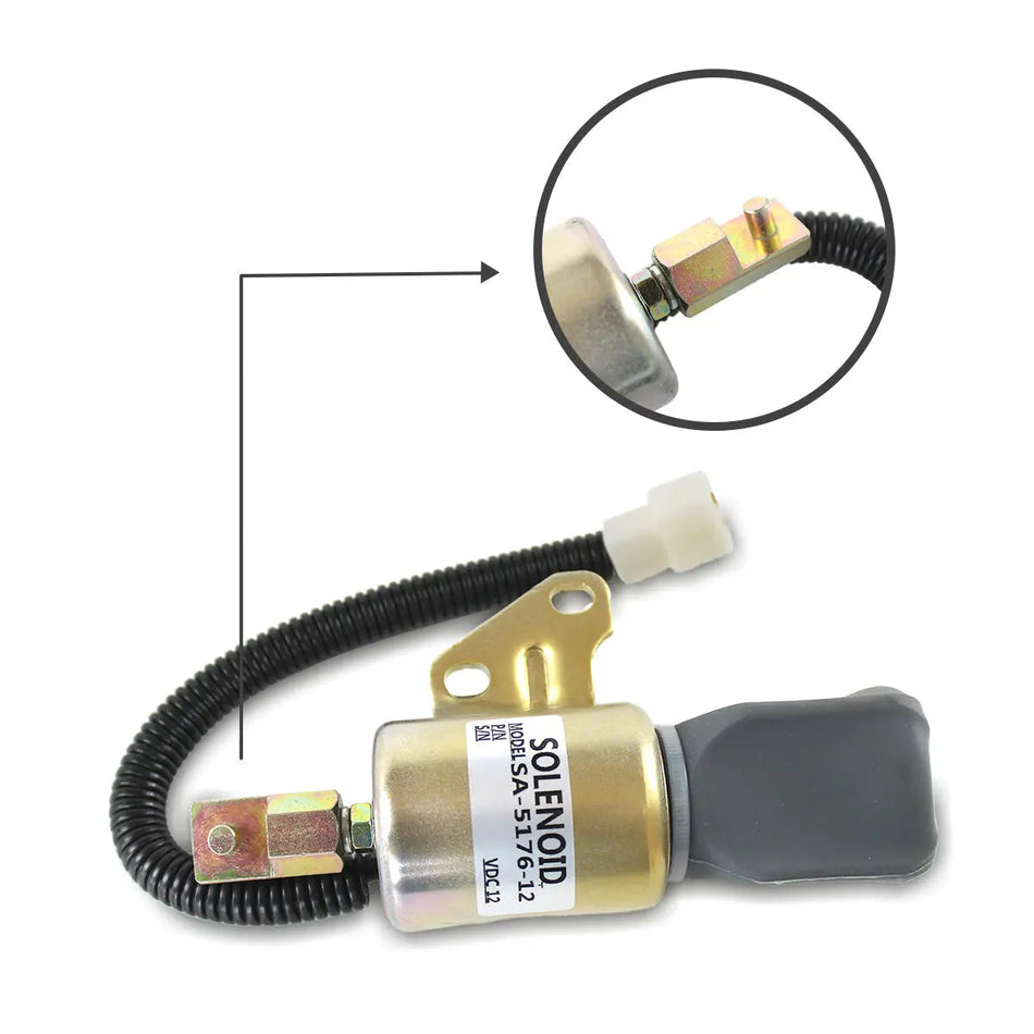 Topsealkit SA-5176-12 fuel shut-off solenoid, for Kubota Engine D722 D902 Z482 - image 2