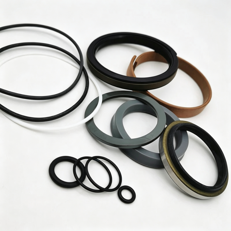 Kit de sellos para cilindro hidráulico compatible con motoniveladora Komatsu GD655-3 - Kit de reparación y reconstrucción de cilindro de escarificador, reemplaza OEM 707-98-25690 707-00-0C230