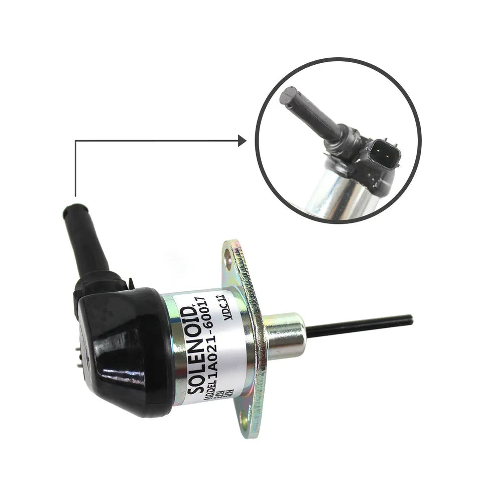 solenoid valve 1A021-60017 for Kubota V2003 V2203 V2403 Excavator - image 2