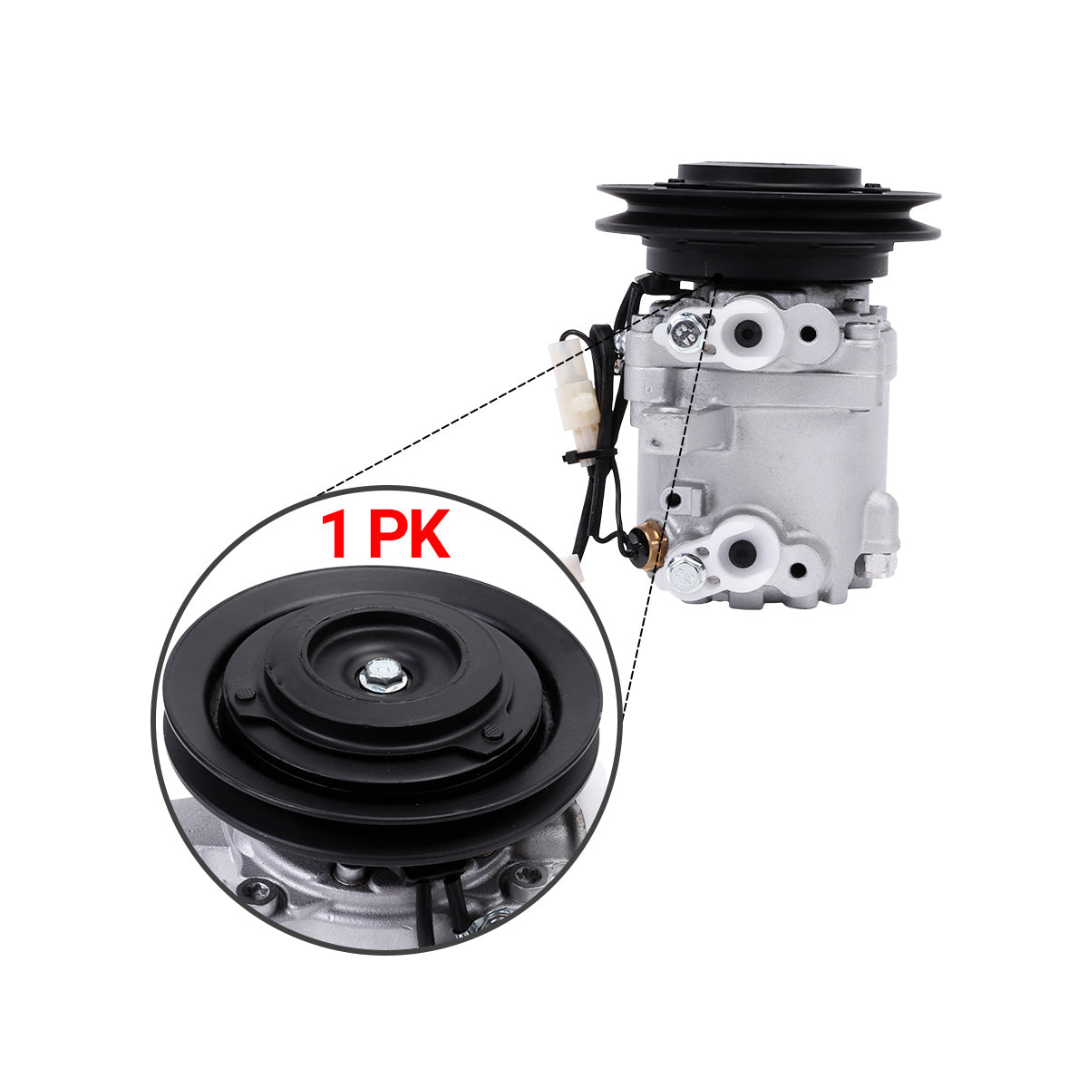 RD451-93900 A/C Compressor 1PK 12V for Kubota Tractor M5040 M6040 M7040 - image 2