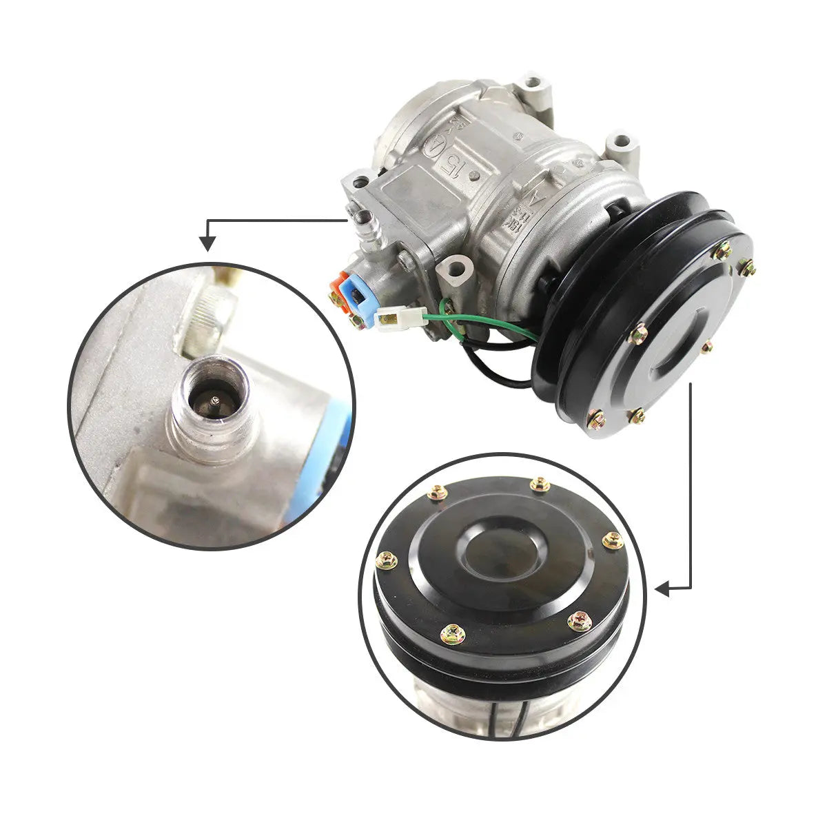 20Y-979-3111 A/C Compressor for Komatsu PC200-6 - image 2