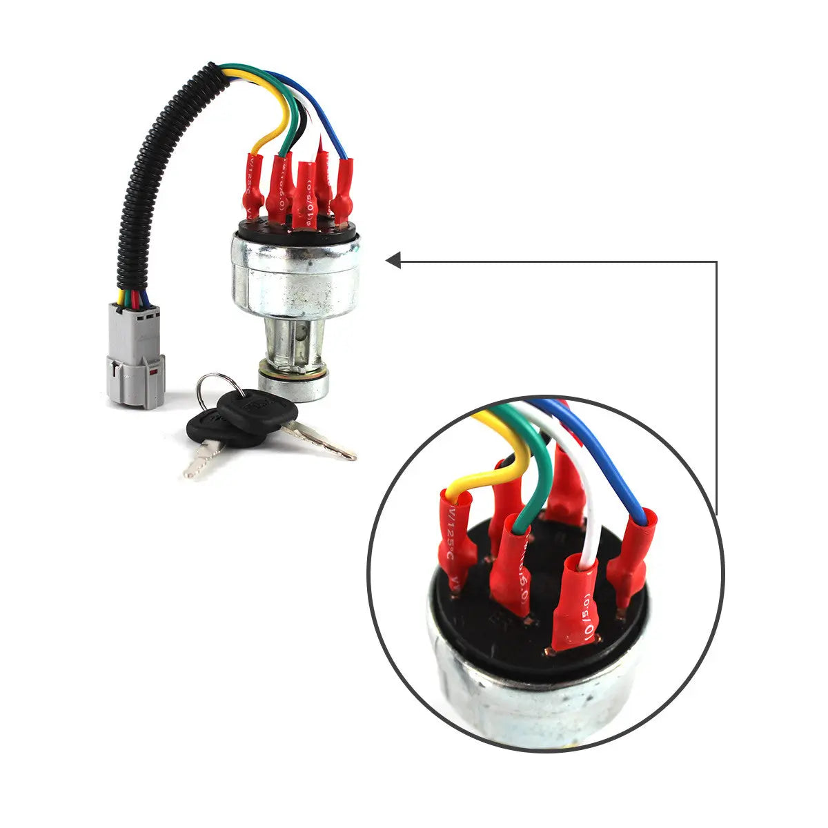 Topsealkit 21N4-10400 ignition switch, for Hyundai R150-7 R210-7 R215-7 R220-7 - image 2