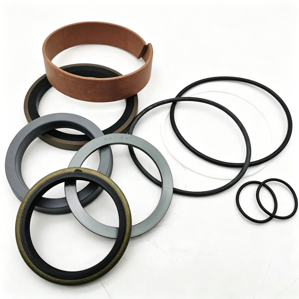Kit de sellos para cilindro hidráulico compatible con motoniveladora Komatsu GD675-5 - Kit de reparación y reconstrucción de cilindro de desplazamiento lateral de la hoja de la motoniveladora, reemplaza al OEM 707-98-26060