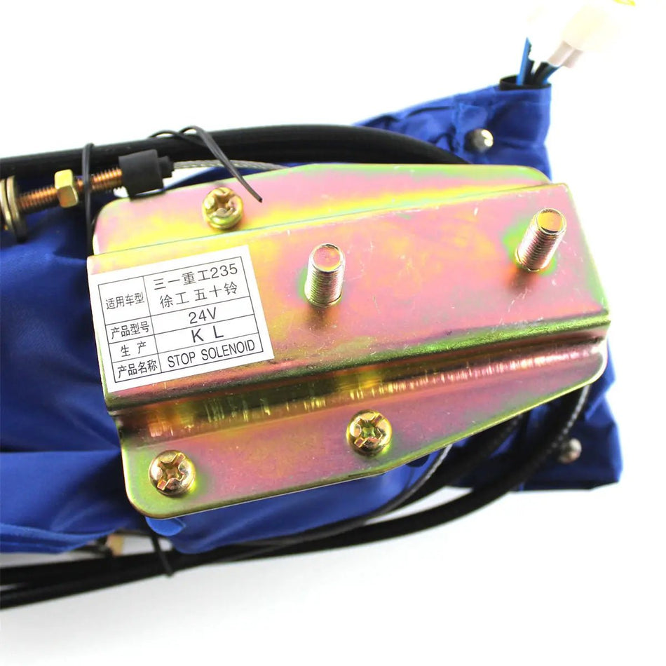 2523-9009A fuel shut-off solenoid for Sumitomo DH220-5 S220-5 Excavator - image 2