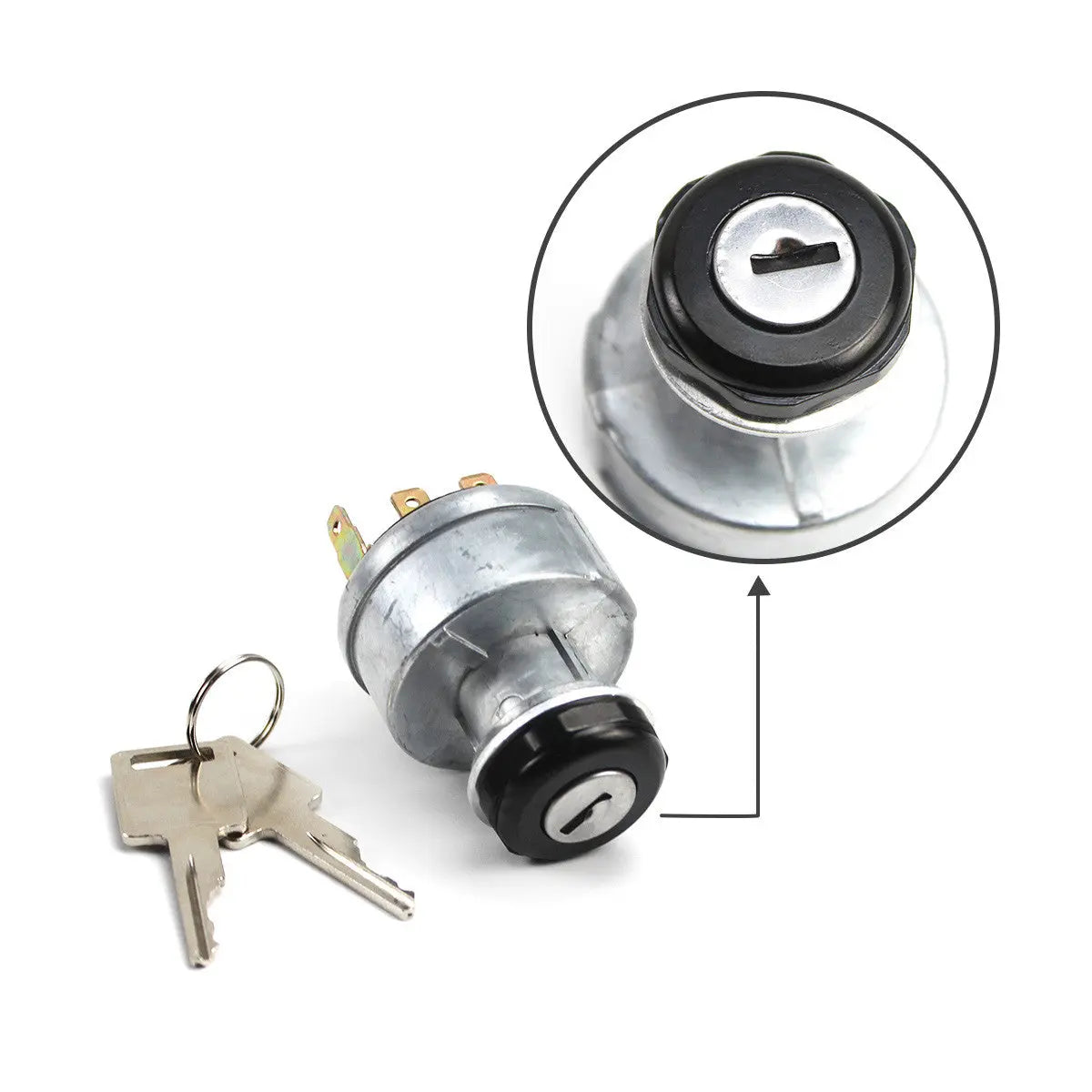 ignition switch with 2 keys 282775A1 for Case SV185 SV250 TF300B - image 2