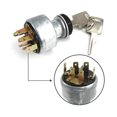 ignition switch with 2 keys 282775A1 for Case SV185 SV250 TF300B - image 3