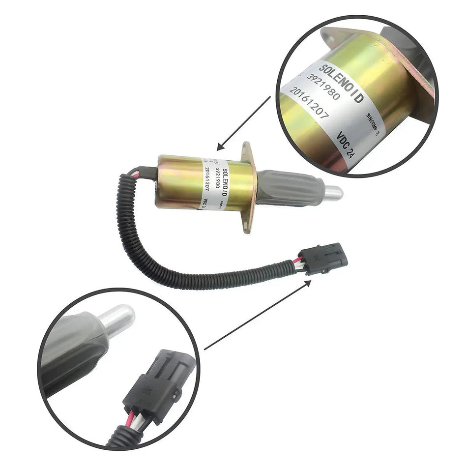 Topsealkit 3921980 fuel shut-off solenoid, for Cummins 6CT 6CTA Engine - image 2