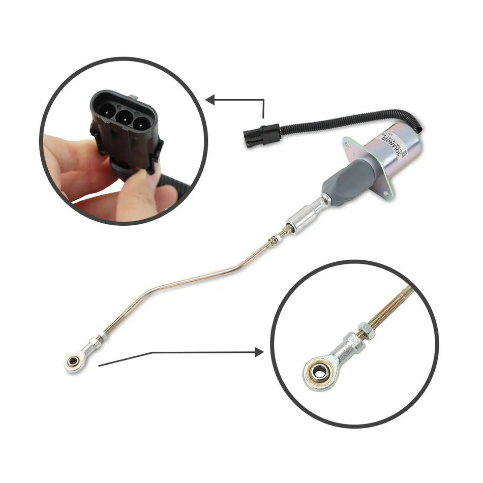 Topsealkit 3935457 fuel shut-off solenoid, for Cummins 4BT 6BT 5.9L 8.3L Excavator - image 2