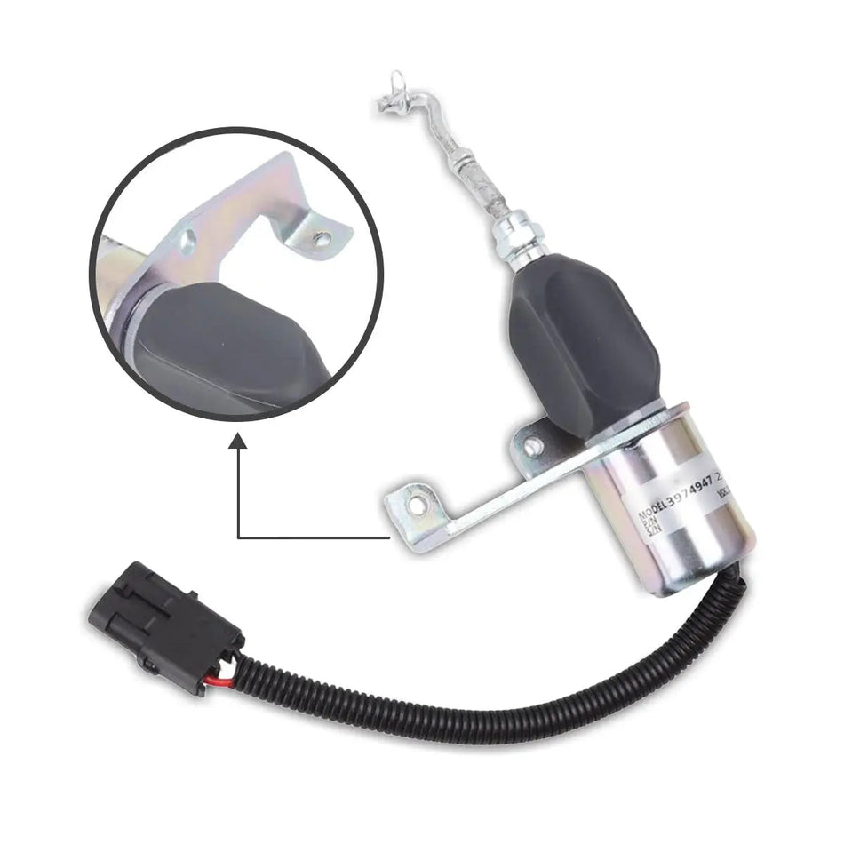 3974947 fuel shut-off solenoid for Cummins 6BT Engine - image 2