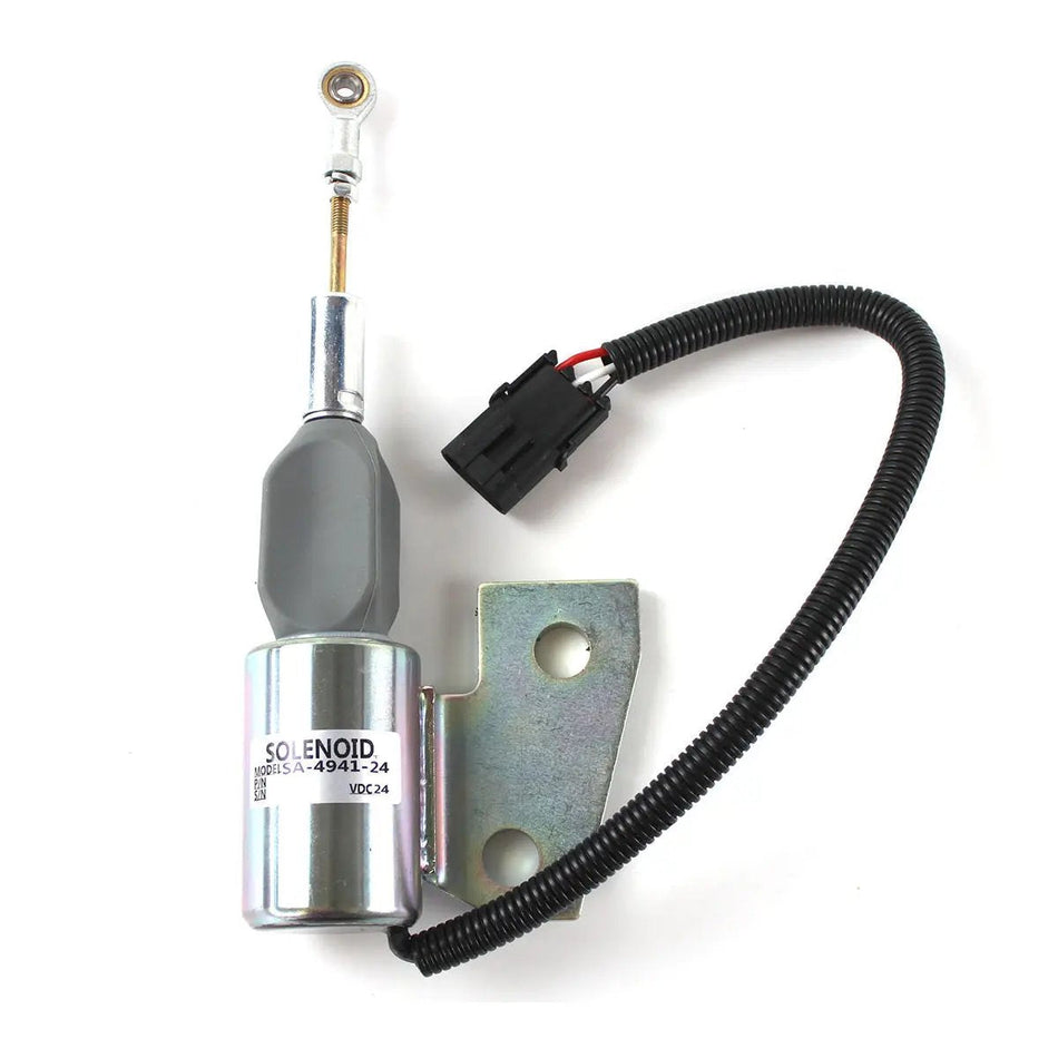 Fuel Shut Off Stop Solenoid Valve SA-4941-24 3991168 3964628 for Cummins 4BT Engine Hyundai R130 Excavator