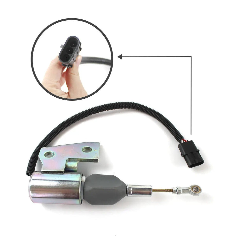 SA-4941-24 fuel shut-off solenoid for Cummins 4BT Engine Hyundai R130 - image 2