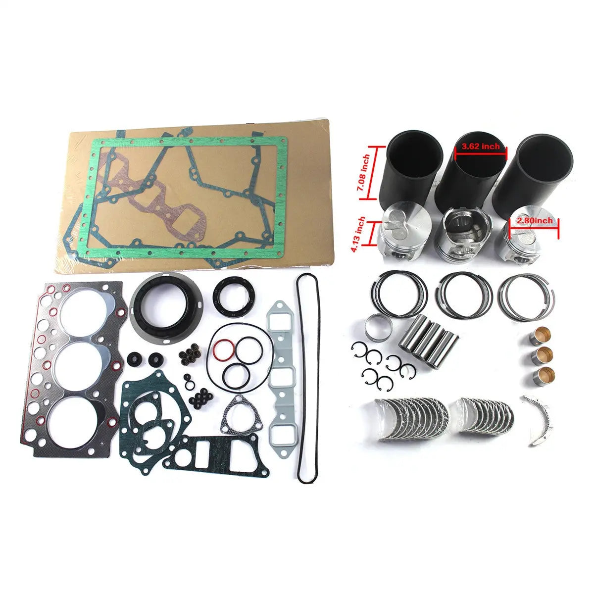 3D95S 3D95S-W-1 Engine Rebuild Kit for Komatsu PC50UU-1 Excavator - image 2