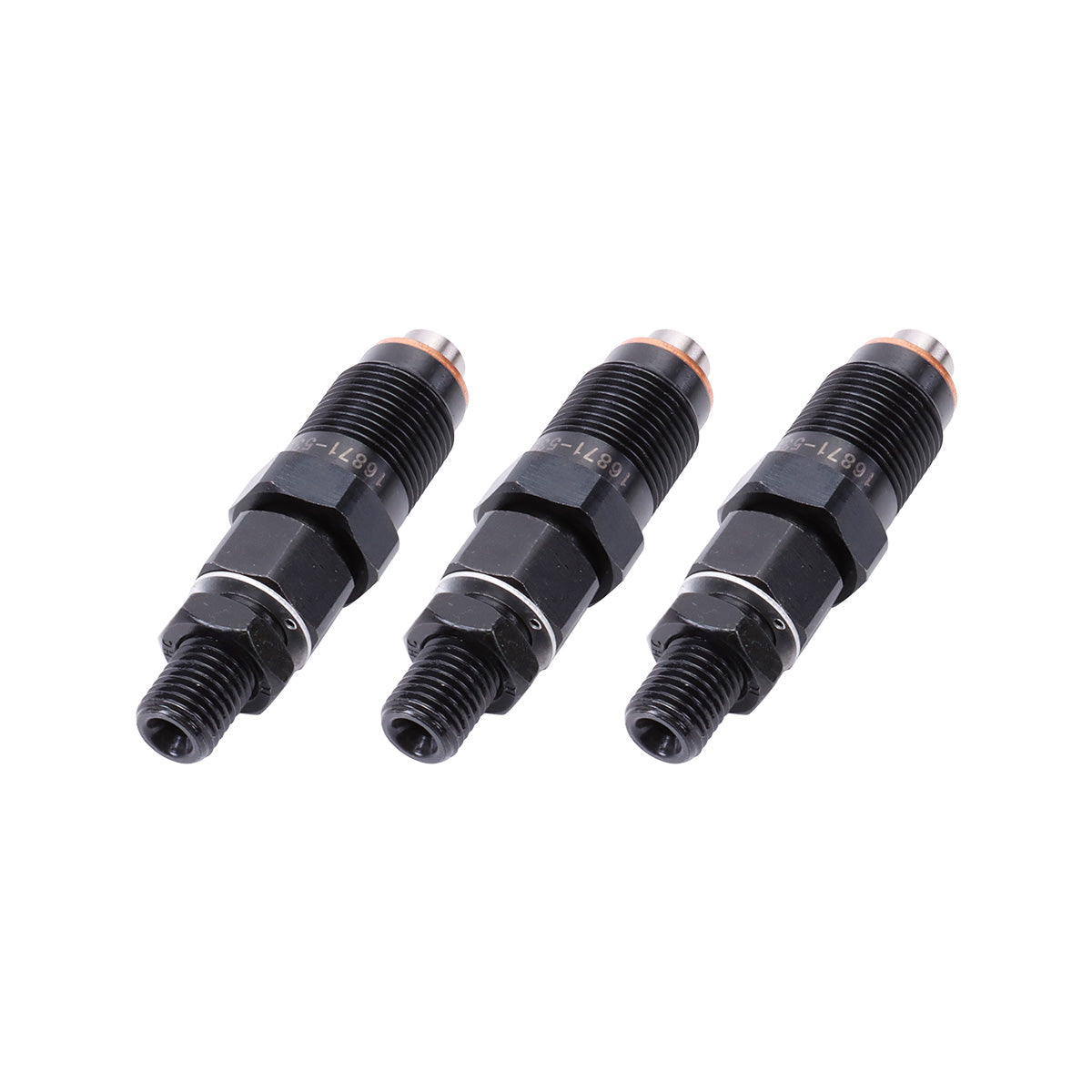 3-Pack Fuel Injector 16871-53904 Compatible with Kubota Engine D902 D722 Z482 Tractor RTV900 BX1870 BX2360