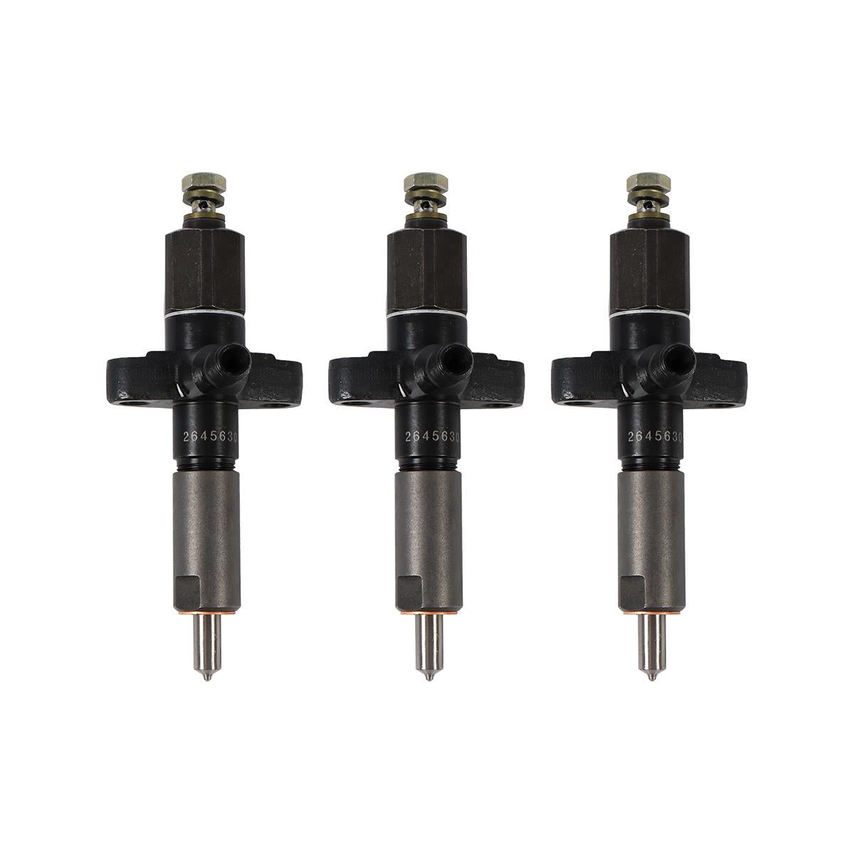 3-Pack Fuel Injector 2645630 Compatible with Perkins 3.1524 D3.152 Engine Massey Ferguson Tractor 135 145 148 230 240 250 550 560