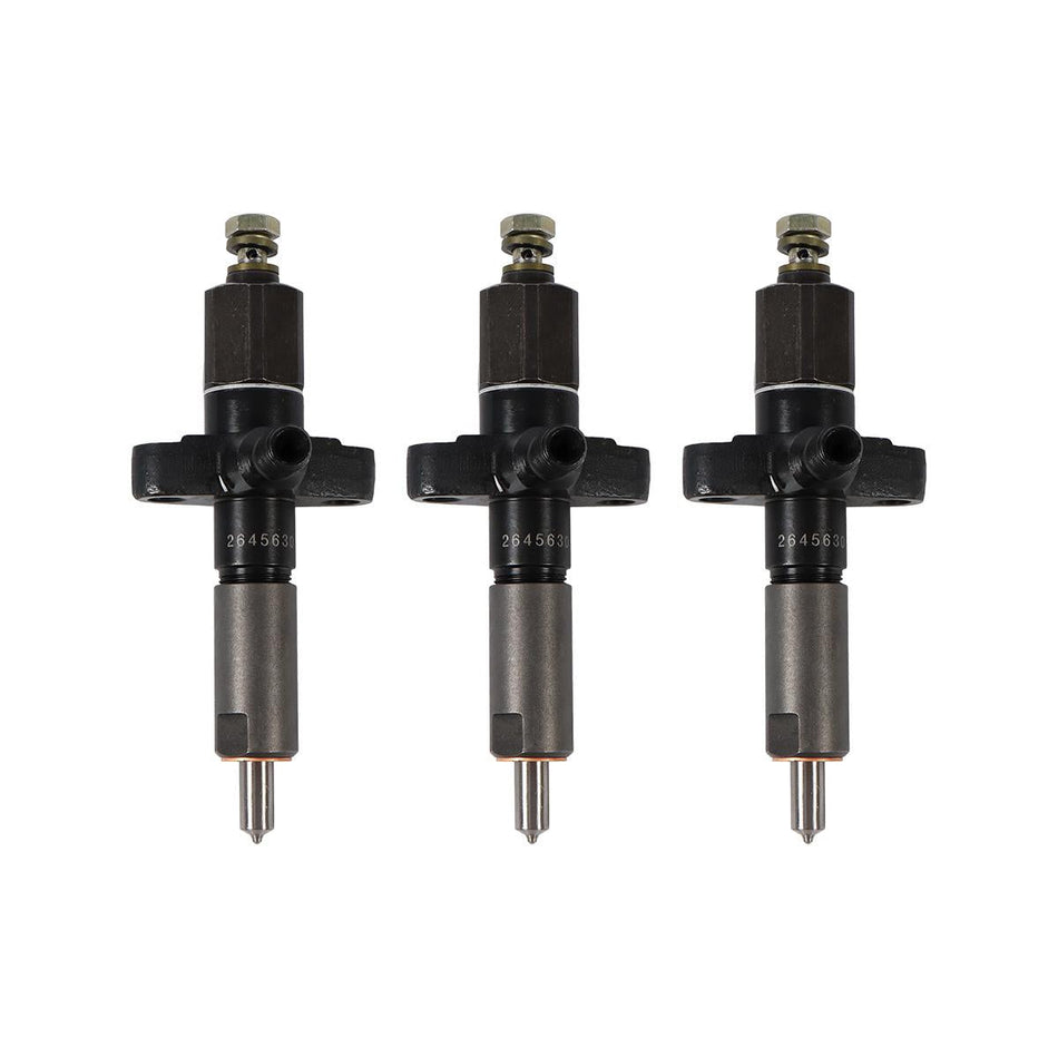 3-Pack Fuel Injector 2645630 Compatible with Perkins 3.1524 D3.152 Engine Massey Ferguson Tractor 135 145 148 230 240 250 550 560
