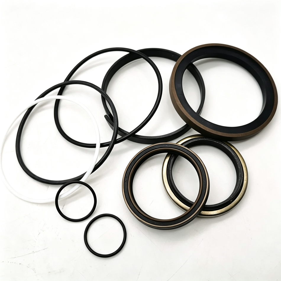 Kit de sellos para cilindro hidráulico compatible con motoniveladora Komatsu GD655-5 - Kit de reparación y reconstrucción de cilindro de articulación para motoniveladora, reemplaza al OEM 707-98-27660 7079827660