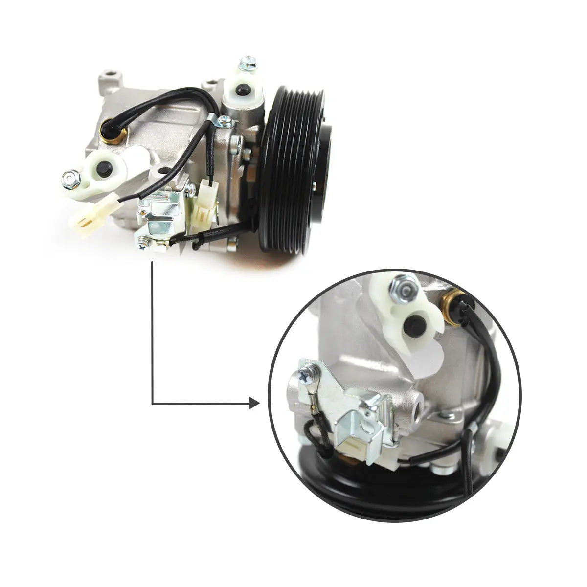A/C Compressor 447160-2270 6PK SV07C for Toyota Passo Daihatsu Terios 07-10 - image 3