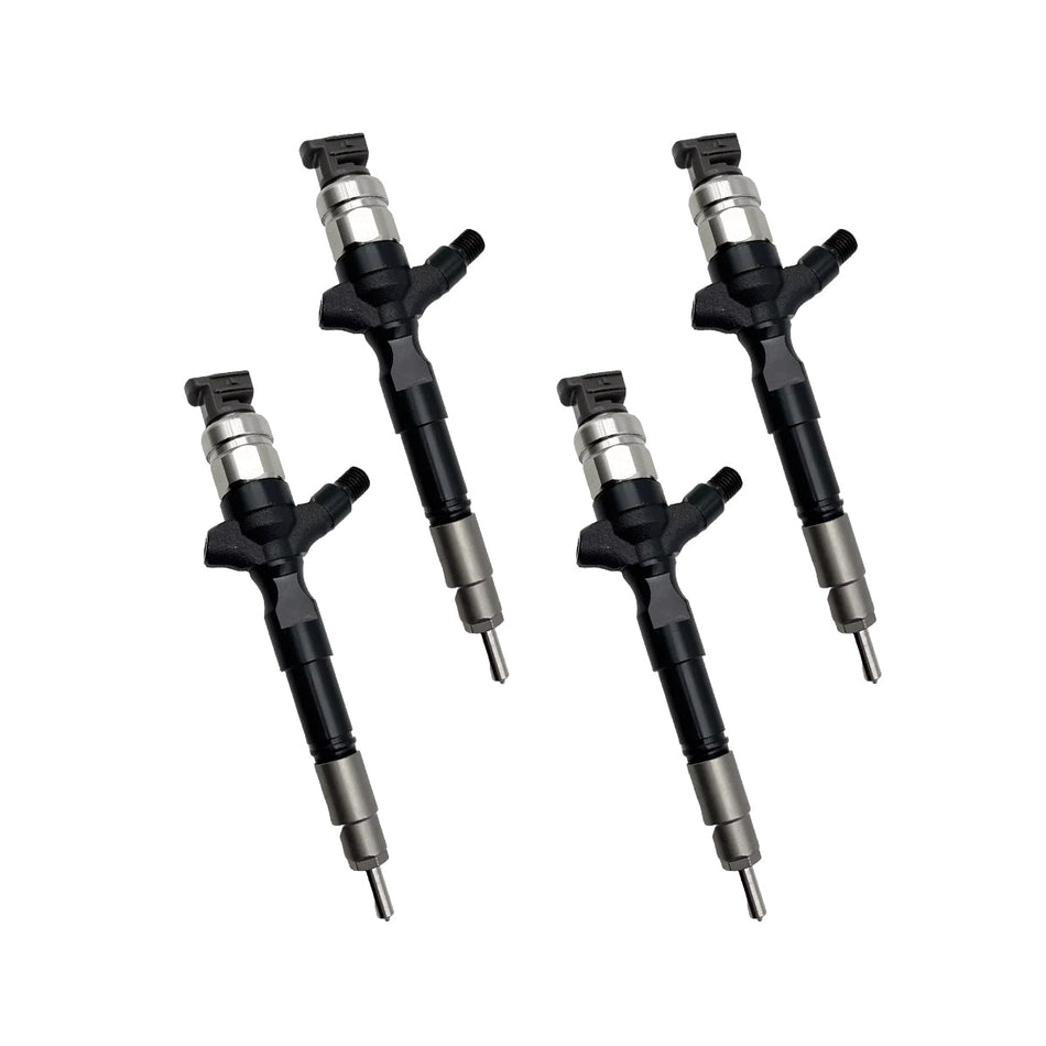 4-Pack Fuel Injector 295050-0460 2950500460 Compatible with Toyota Hilux 1KD-FTV 2KD-FTV D-4D