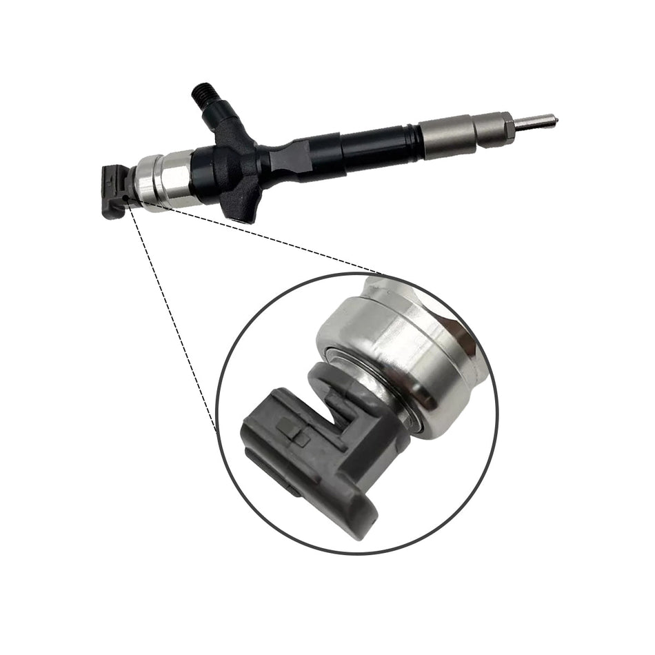 4-Pack Fuel Injector 295050-0460 2950500460 Compatible with Toyota Hilux 1KD-FTV 2KD-FTV D-4D
