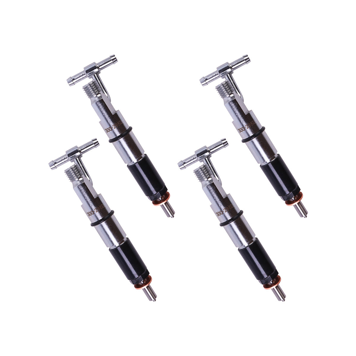 4-Pack Fuel Injector 300-2952 239-0734 Compatible with CAT Skid Steer 236B 246B 246C 248B 252B 262B 262C 267B 268B 272C 277B 277C 287B 287C