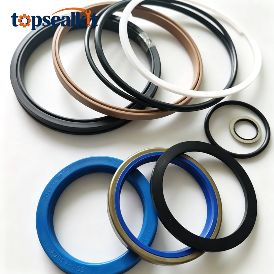 Hydraulic Cylinder Seal Kit Compatible with Komatsu WB140-2 Backhoe Loader - Boom Cylinder Rebuild Repair Kit Replace OEM 878000489