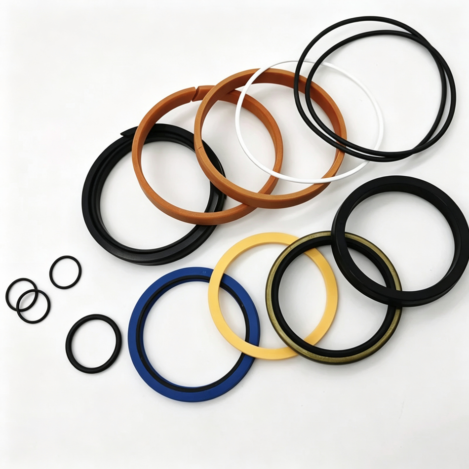 Kit de sellos para cilindro hidráulico compatible con topadora de orugas Komatsu D65EX-15: kit de reparación y reconstrucción de cilindro de levante, reemplaza OEM 707-98-28640 7079828640 707-02-00270 7070200270