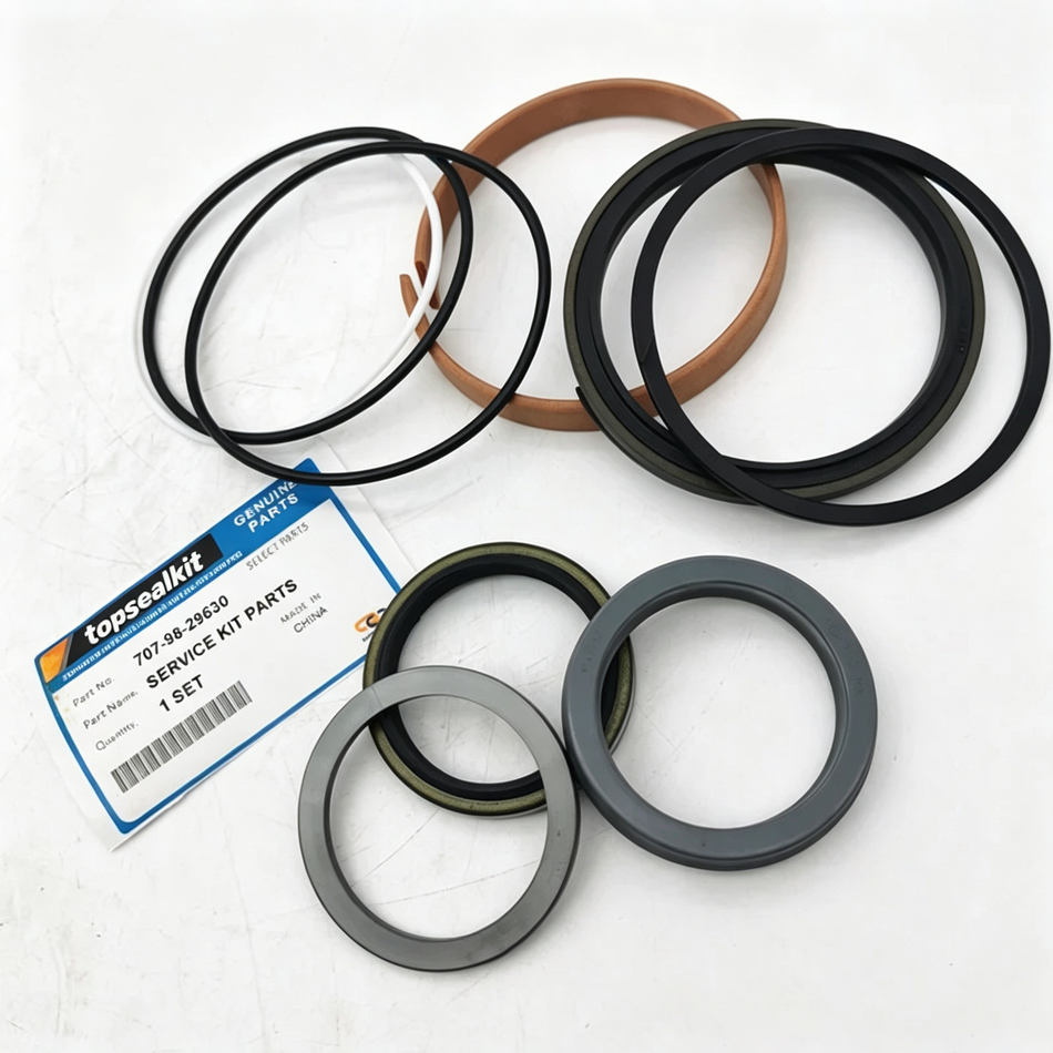 Hydraulic Cylinder Seal Kit Compatible with Komatsu PC35MR-2 Excavator - Boom Swing Cylinder Rebuild Repair Kit Replace OEM 707-98-29630 7079829630 707-00-0E580 707000E580