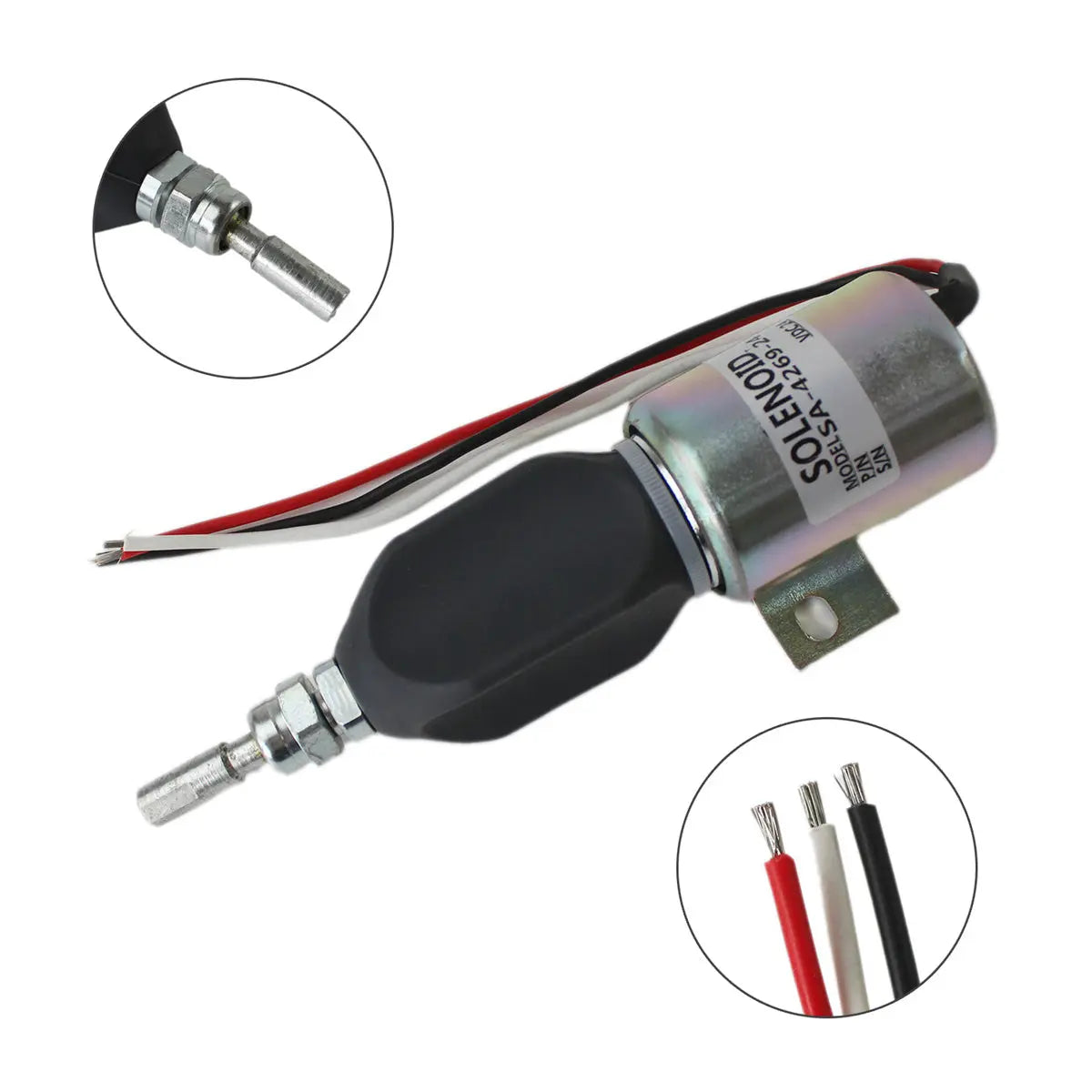 fuel shut-off solenoid 600-815-7550 for Komatsu PC75US-3 PC75UU-2 PC60-7 Excavator - image 3