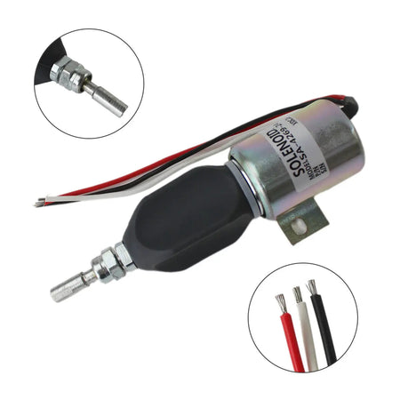 fuel shut-off solenoid 600-815-7550 for Komatsu PC75US-3 PC75UU-2 PC60-7 Excavator - image 3